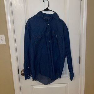 Mens wrangler long sleeve shirt